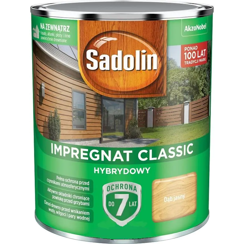 ⁨SADOLIN IMPREGNAT CLASSIC HYBRYDOW 7 LAT DĄB JASNY 0.75L⁩ w sklepie Wasserman.eu