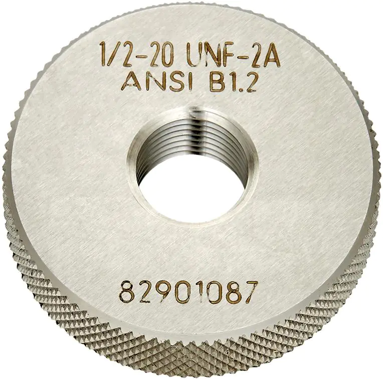 ⁨Ring gauge for threads, transitive UNF 1." -12⁩ at Wasserman.eu