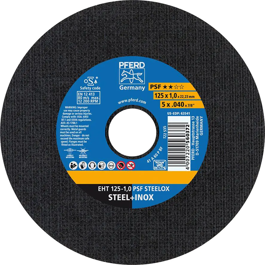 ⁨Cutting disc, straight A46PPSF-INOX 115x2,4mm PFERD⁩ at Wasserman.eu