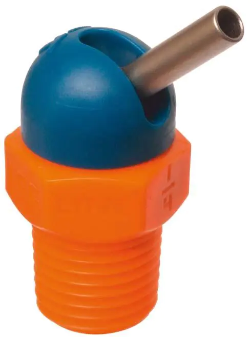 ⁨High-pressure nozzle. CD to hose lead.cool. 1/4",70 bar Ø3x31,8mm, sky-orange. LOC-LINE⁩ at Wasserman.eu