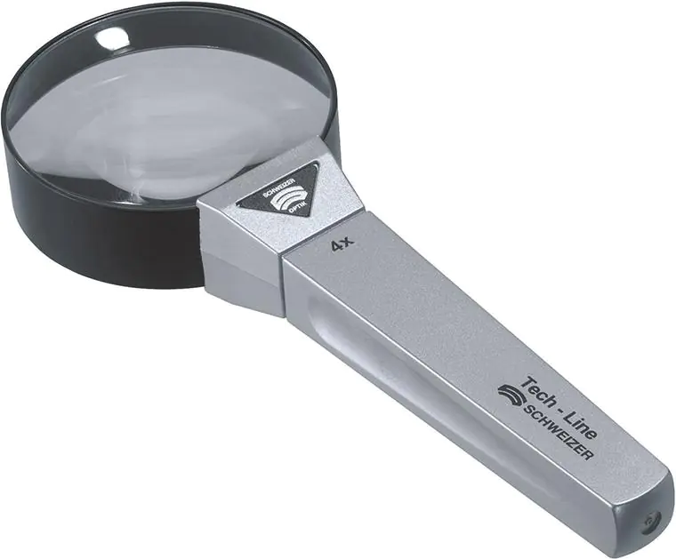 ⁨Hand magnifier Tech-Line D65mm,enlarge. 4-fold SCHWEIZER⁩ at Wasserman.eu