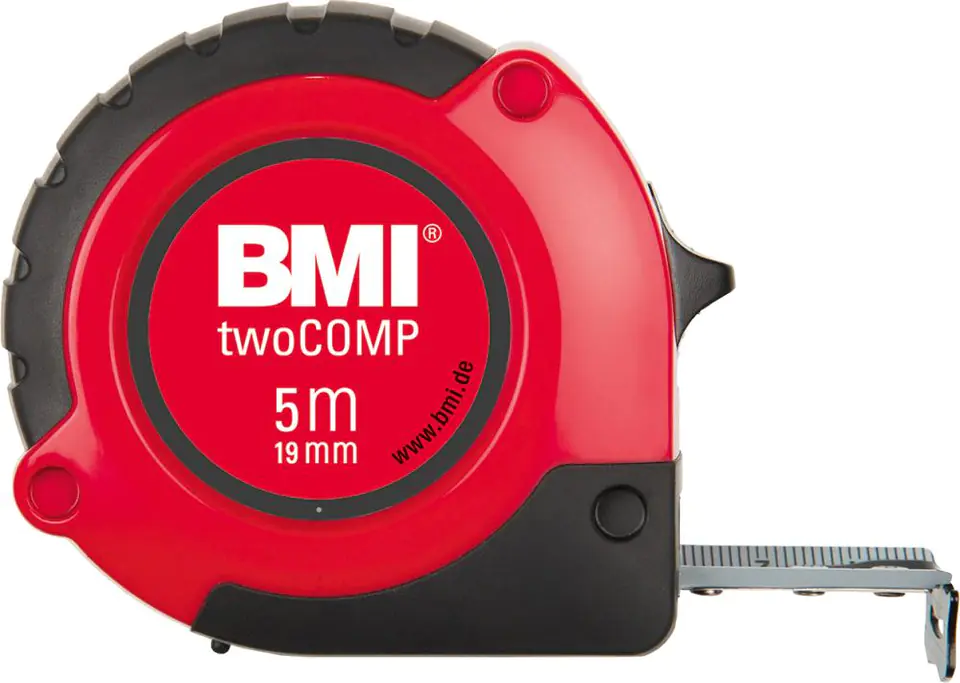 ⁨Tasma miernicza kieszonkowa twoCOMP 5mx19mm BMI⁩ w sklepie Wasserman.eu