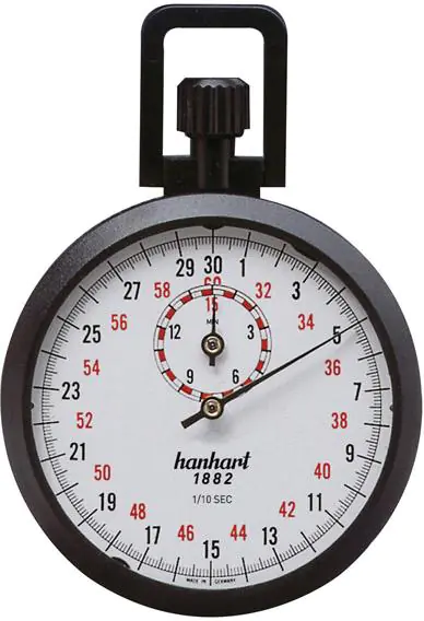 ⁨Stopwatch precision with crown 1/10-s 15min. HANHART⁩ at Wasserman.eu