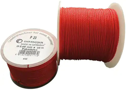 ⁨Sznur murarski, z polietylenu 2mmx100m,kolor czerwony OVERMANN⁩ w sklepie Wasserman.eu