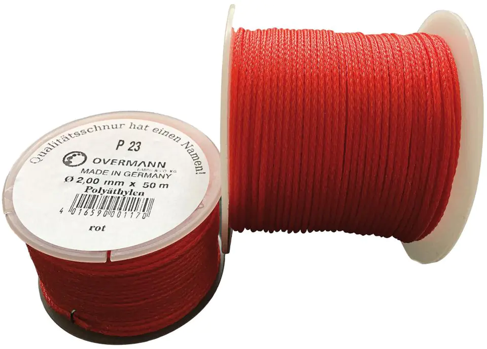 ⁨Masonry rope, polyethylene 2mmx100m, red OVERMANN⁩ at Wasserman.eu