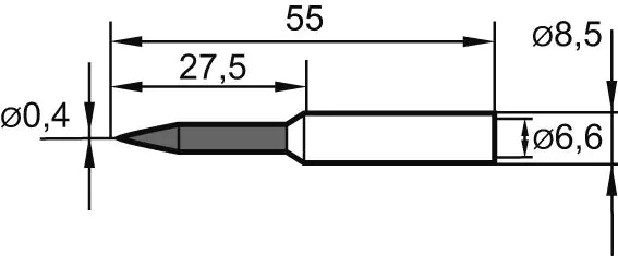 ⁨Soldering iron tip, sharp, elongated 0832SDLF 0,4mm Ersa⁩ at Wasserman.eu