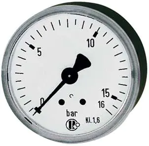 ⁨Pressure gauge,with rear connection centric 40mm 0-6 bar G1/8" RIEGLER⁩ at Wasserman.eu