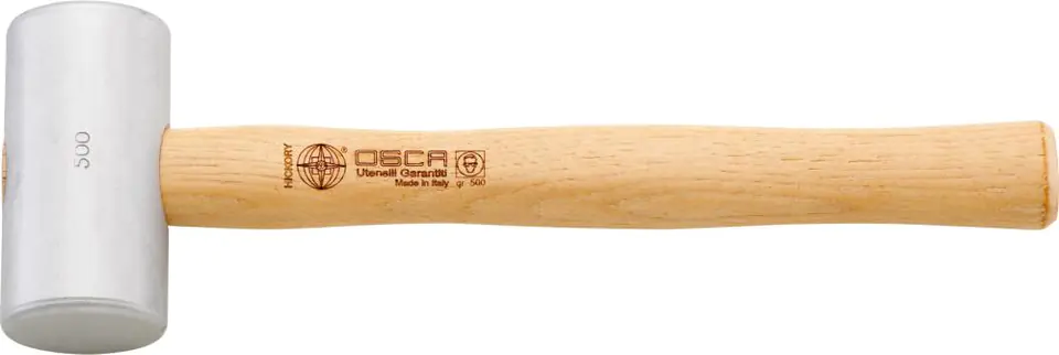 ⁨Hammer, aluminium cylindrical with hickory cap 1500gOSCA⁩ at Wasserman.eu