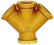 ⁨Distributor, double, brass G1/2" RIEGLER⁩ at Wasserman.eu