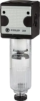 ⁨Multifix filter with polycarbonate container, 16 bar BG1 G1/4" RIEGLER⁩ at Wasserman.eu