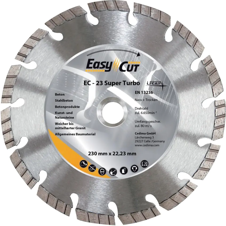 ⁨Diament.tarcza do ciecia EC-23 115x2,1x10x22,23mm CEDIMA⁩ w sklepie Wasserman.eu