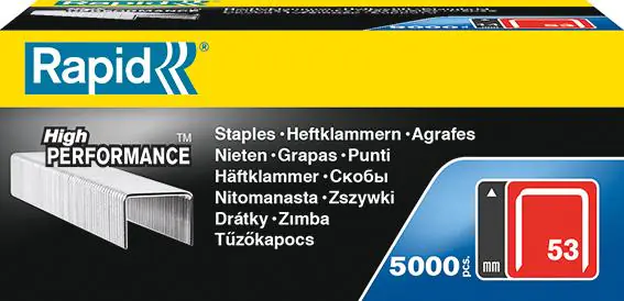 ⁨Staples 53/10 of 5000 pieces Rapid⁩ at Wasserman.eu