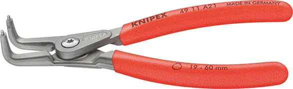⁨Szczypce Segera do pierścieni osadczych zewn. wygięte 90°, 49 21 A41 KNIPEX⁩ w sklepie Wasserman.eu