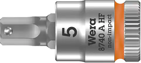 ⁨Socket 1/4" d.screw with 6-catch, with holding function, 5x28mm Wera⁩ at Wasserman.eu