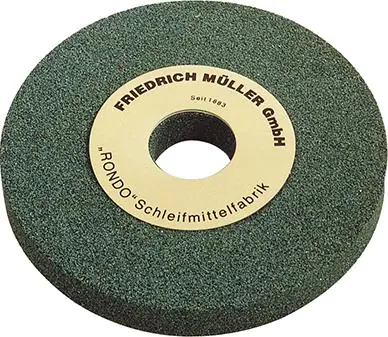 ⁨Disc grinding wheel, with cut-out, silicon carbide 300x40x76mm K80 Müller⁩ at Wasserman.eu