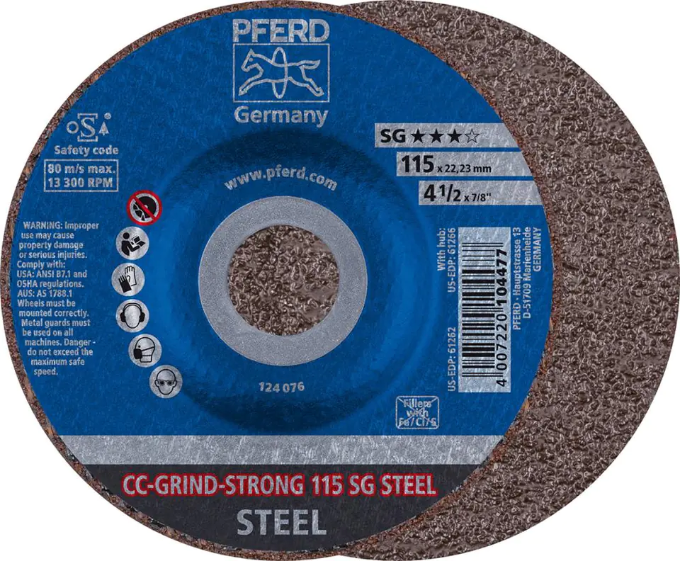 ⁨Sciernica tarcz.CC-GRIND STRONG-STEEL 115mm PFERD⁩ w sklepie Wasserman.eu