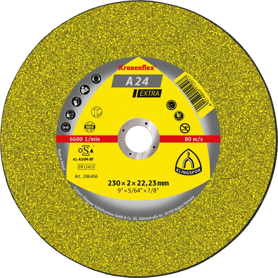 ⁨Offset cutting disc A24 Extra 125x2,5mm KLINGSPOR⁩ at Wasserman.eu