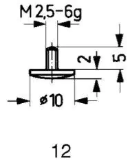 ⁨Steel probe, type 12/10,0mm KÄFER⁩ at Wasserman.eu