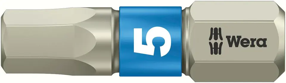⁨Bit nierdzewny 1/4" DIN3126C6,3do srub z lbem z gniazdem 6-katnym 5x25mm Wera⁩ w sklepie Wasserman.eu