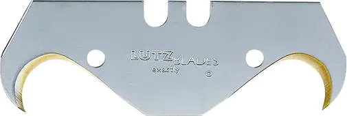 ⁨TiN double claw blade 60x18,7x0,65mm, 10 pcs in the LUTZ BLADES package⁩ at Wasserman.eu