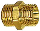 ⁨Double thread connector, G3/8"xG3/8" external thread, brass wrench size 19mm, RIEGLER⁩ at Wasserman.eu