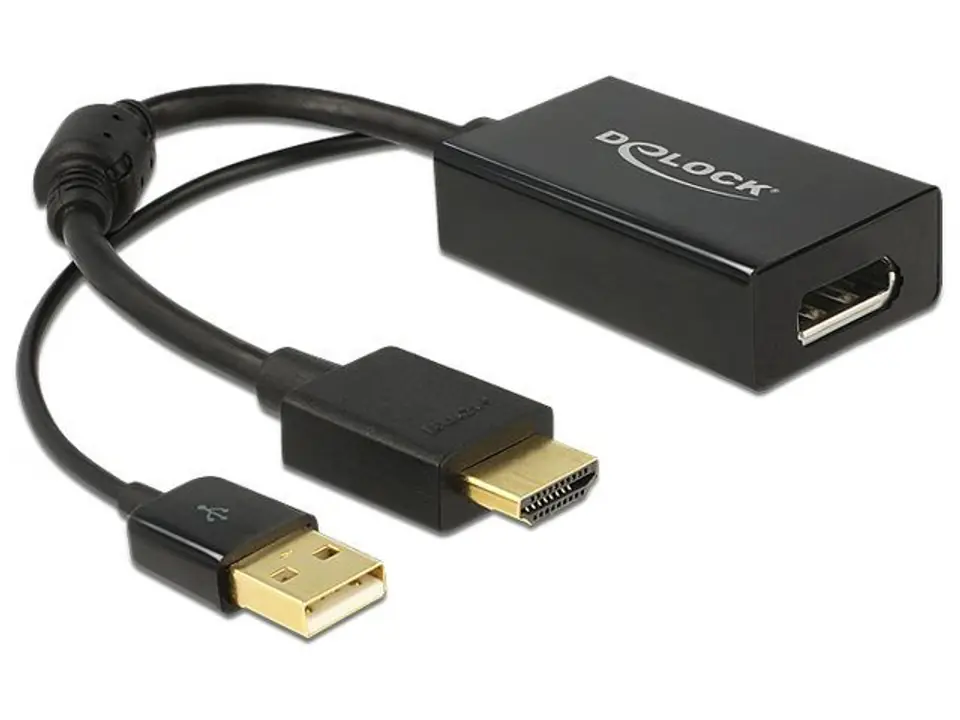 Adapter HDMI(M)+USB(Power)->Displayport 1.2(F) 24cm at Wasserman.eu