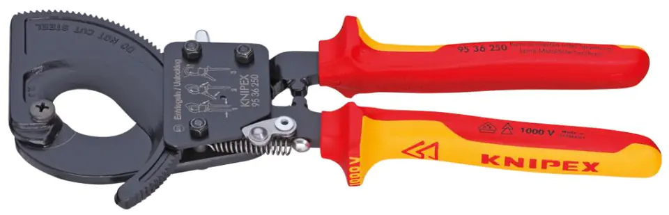⁨VDE cable shears with multi-comp handles. 250mm KNIPEX⁩ at Wasserman.eu