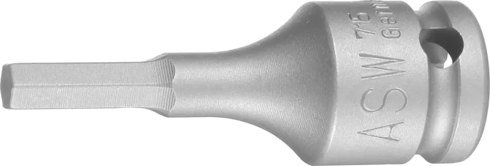 ⁨3/8" impact screwdriver attachment for head screws with 6-kat.8mm ASW socket⁩ at Wasserman.eu