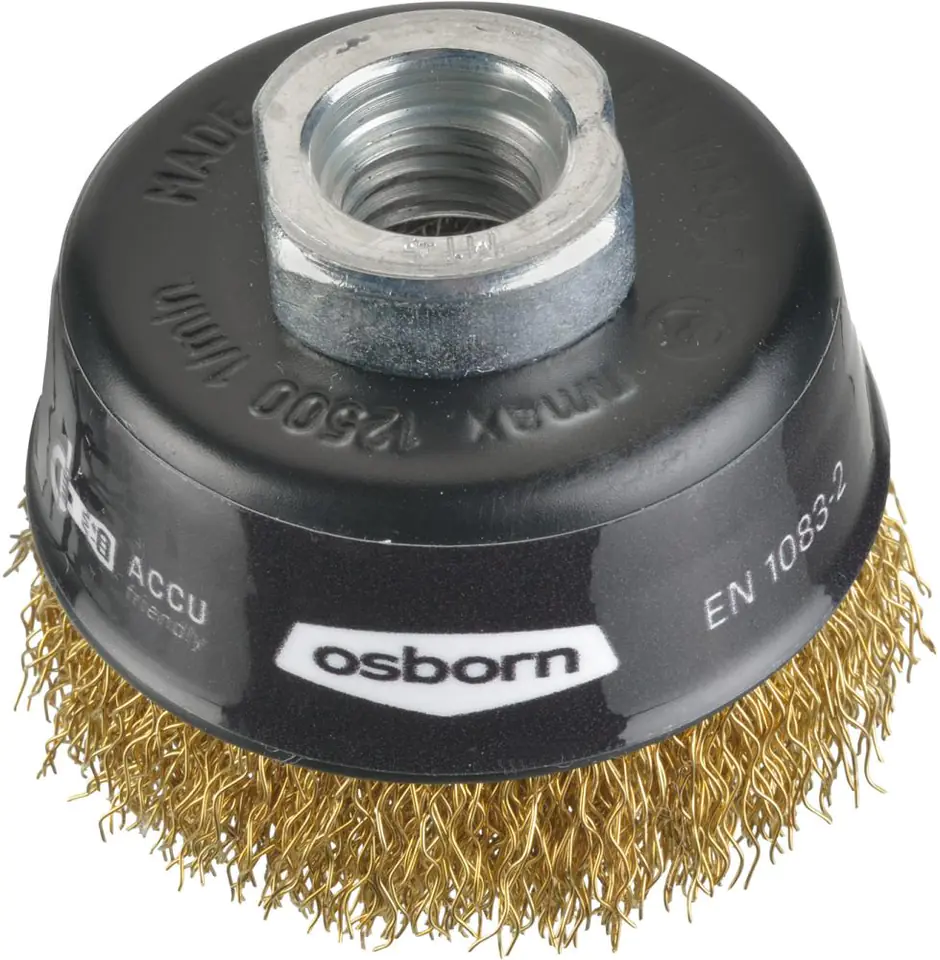 ⁨Pot brush, ,brass wire 60x21mm Osborn⁩ at Wasserman.eu