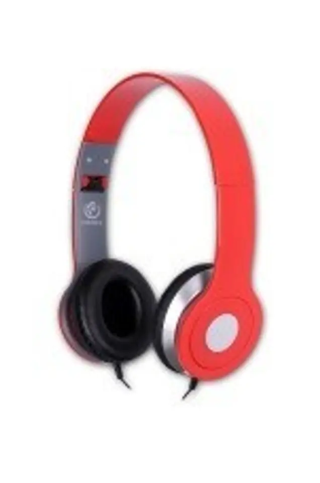 ⁨CITY red stereo headphone with micropho⁩ at Wasserman.eu