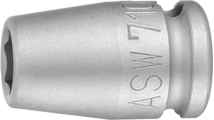⁨Socket wrench replacement impact tip, 3/8" 17mm ASW⁩ at Wasserman.eu