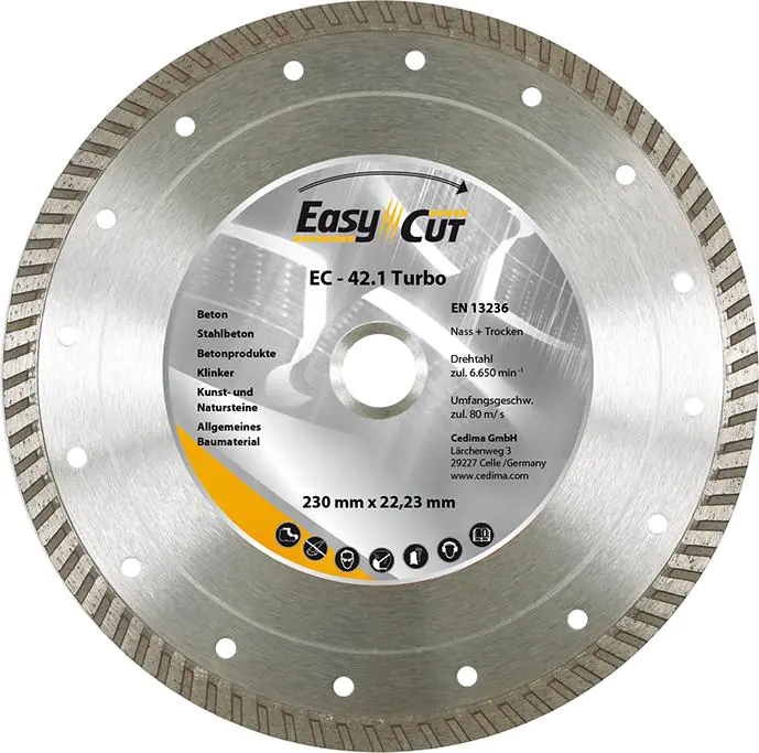 ⁨Diament.tarcza do ciecia EC-42.1 180x2,4x10x22,23/25,4mm CEDIMA⁩ w sklepie Wasserman.eu