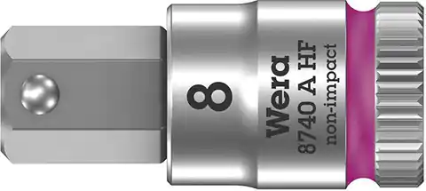 ⁨Socket 1/4" d.screw with 6-catch, with holding function, 8x28mm Wera⁩ at Wasserman.eu