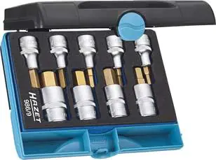 ⁨Zest.nasocketek screwdriver. 1/2" for screws with nits. 6-cat.5-19mm,9-cz. HAZET⁩ at Wasserman.eu