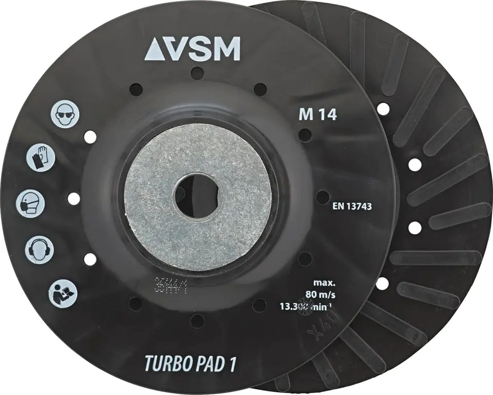 ⁨Sanding disc with cooling ribs and M14 125mm VSM⁩ at Wasserman.eu