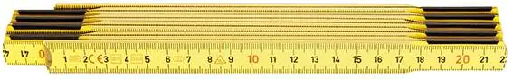 ⁨Folding meter, wooden, yellow 2mx17mm HULTAFORS⁩ at Wasserman.eu