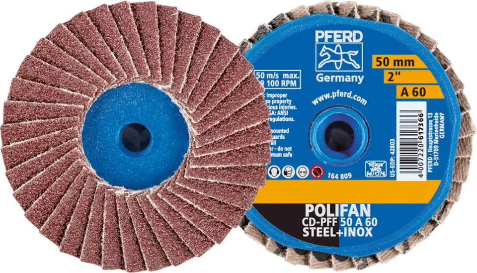 ⁨COMBIDISC-Mini-Polyfan, corundum 50mm K40 Pferd⁩ at Wasserman.eu