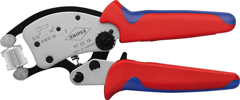 ⁨Szczypce do zaciskania tulejek kablowych Twistor 0,14-16mm, 97 53 18, KNIPEX⁩ w sklepie Wasserman.eu