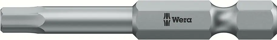 ⁨Hard ductile bit 1/4" DIN3126E6,3for head screws with socket 6-point 2x50mm Wera⁩ at Wasserman.eu