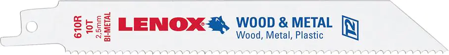 ⁨Saber saw blade. 152x19x0,9mm,10 teeth, 5 pcs in LENOX packaging⁩ at Wasserman.eu