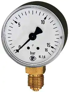 ⁨Pressure gauge 40 mm, 0-10 bar G1/8" RIEGLER⁩ at Wasserman.eu