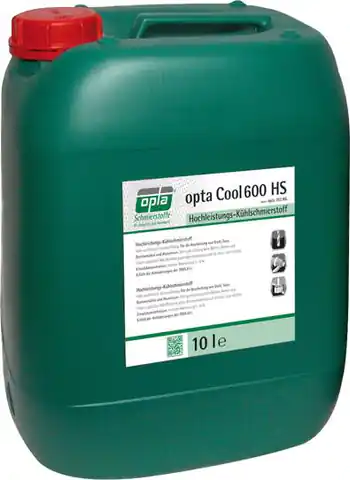 ⁨High-performance coolant and lubrication. COOL 600HS,canister 10 l OPTA⁩ at Wasserman.eu