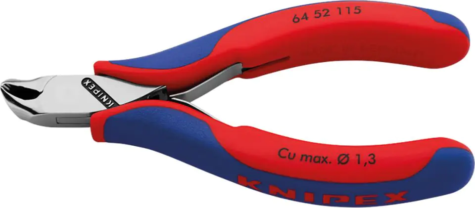 ⁨Angle nose cutting pliers for electronics without bevel 115mm KNIPEX⁩ at Wasserman.eu