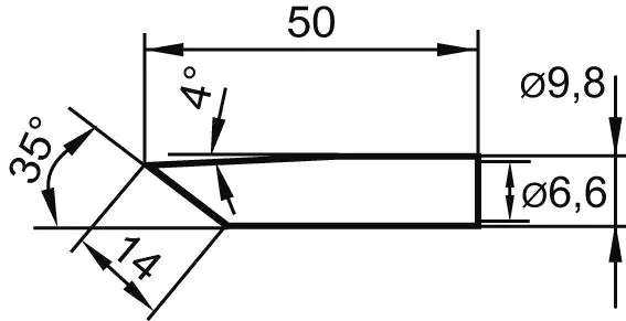 ⁨Soldering tip, beveled 35Grad 0832GDLF 14mm Ersa⁩ at Wasserman.eu