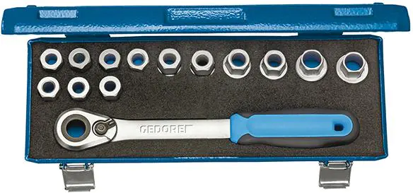 ⁨Set replace.cap, fastening part 6-angle inner 1/2",10-24x mm 14-part. GEDORE⁩ at Wasserman.eu