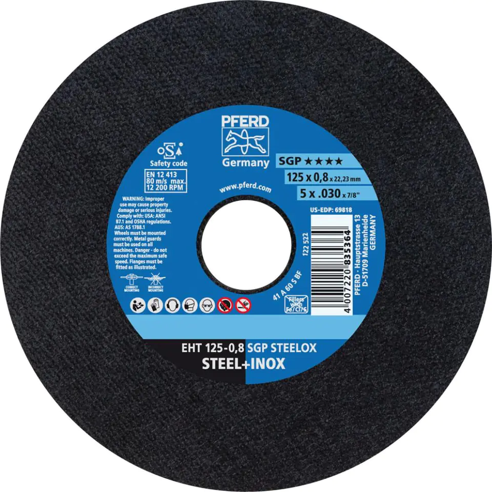 ⁨Cutting disc X-SLim A60SSGP-INOX 125x0,8mm PFERD⁩ at Wasserman.eu