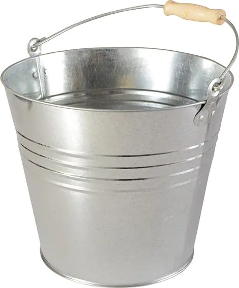 ⁨Bucket made of galvanized steel sheet, 12 l, lightweight⁩ at Wasserman.eu