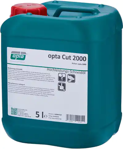 ⁨Oil for machining trimming. high performance CUT 2000 5l OPTA⁩ at Wasserman.eu