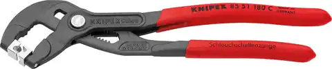 ⁨Pliers for mounting bands for CLIC hoses, handle coatings.create. trick.180mm KNIPEX⁩ at Wasserman.eu