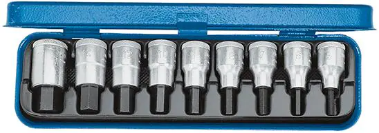 ⁨Zest.nasocketek screwdriver. 1/2" for screws with nits. 6-cat.5-17mm,9-part GEDORE⁩ at Wasserman.eu